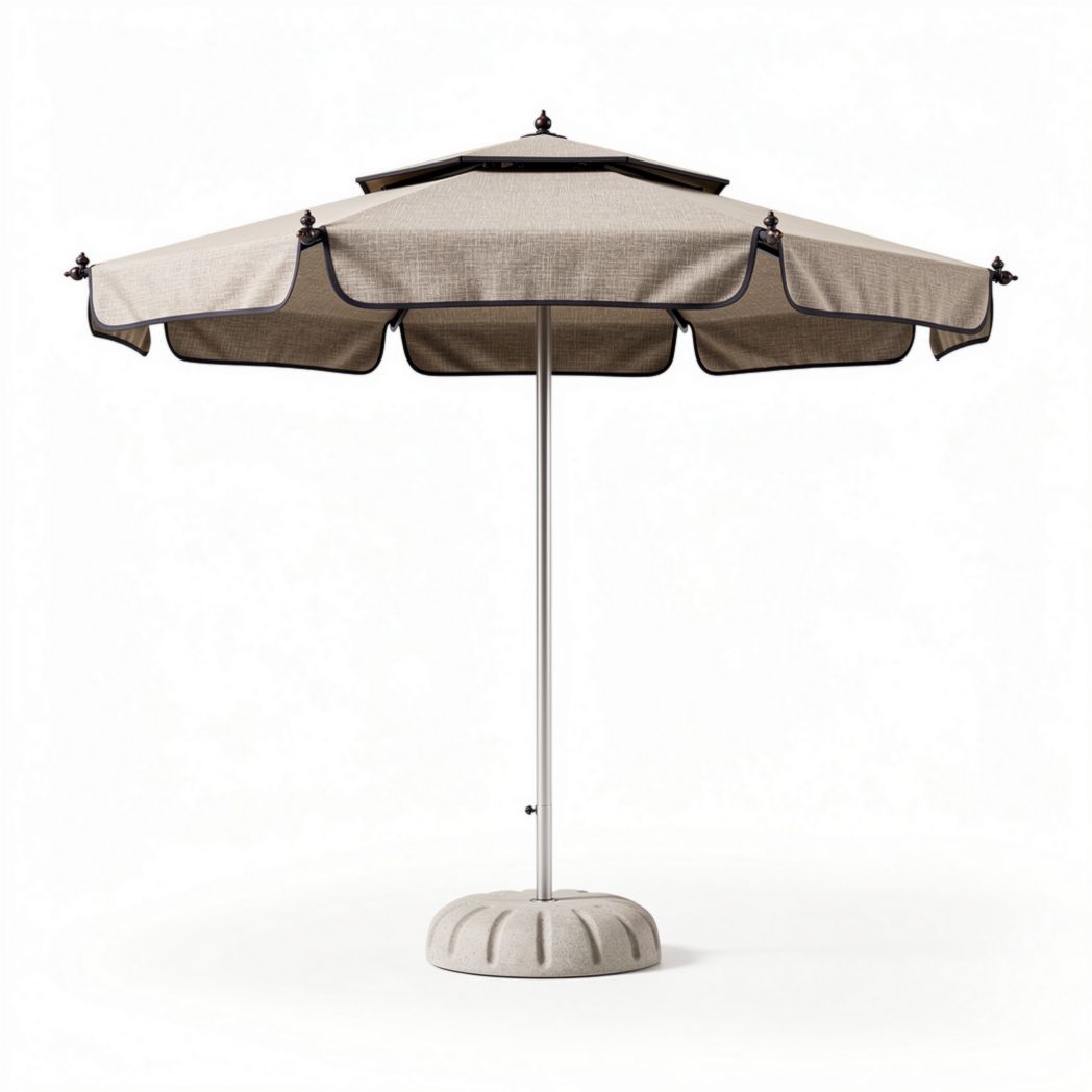 Parasol de jardin en aluminium avec toile en polyester - 200 x 200 x 250