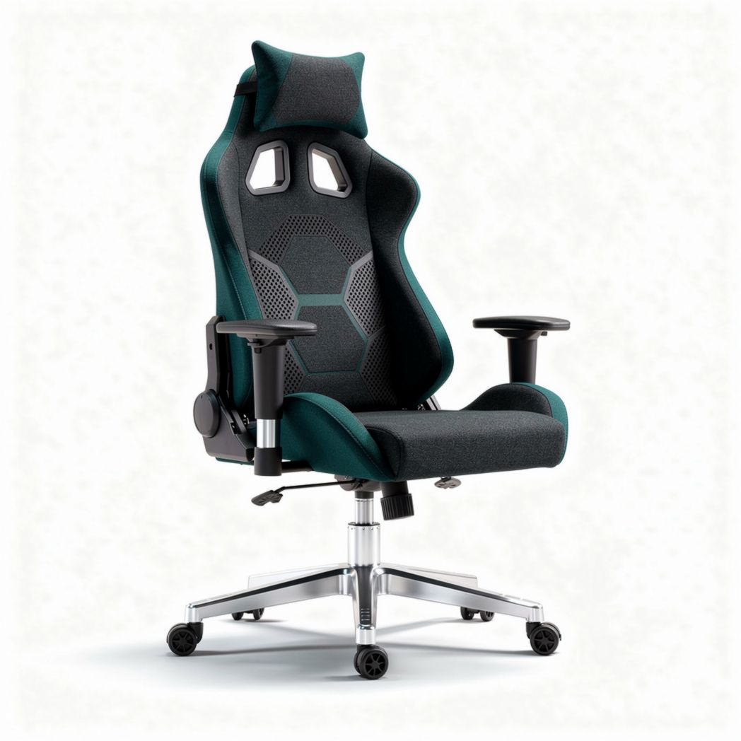 Chaise de bureau ergonomique pour le travail en tissu et métal - 70 x 70 x 130
