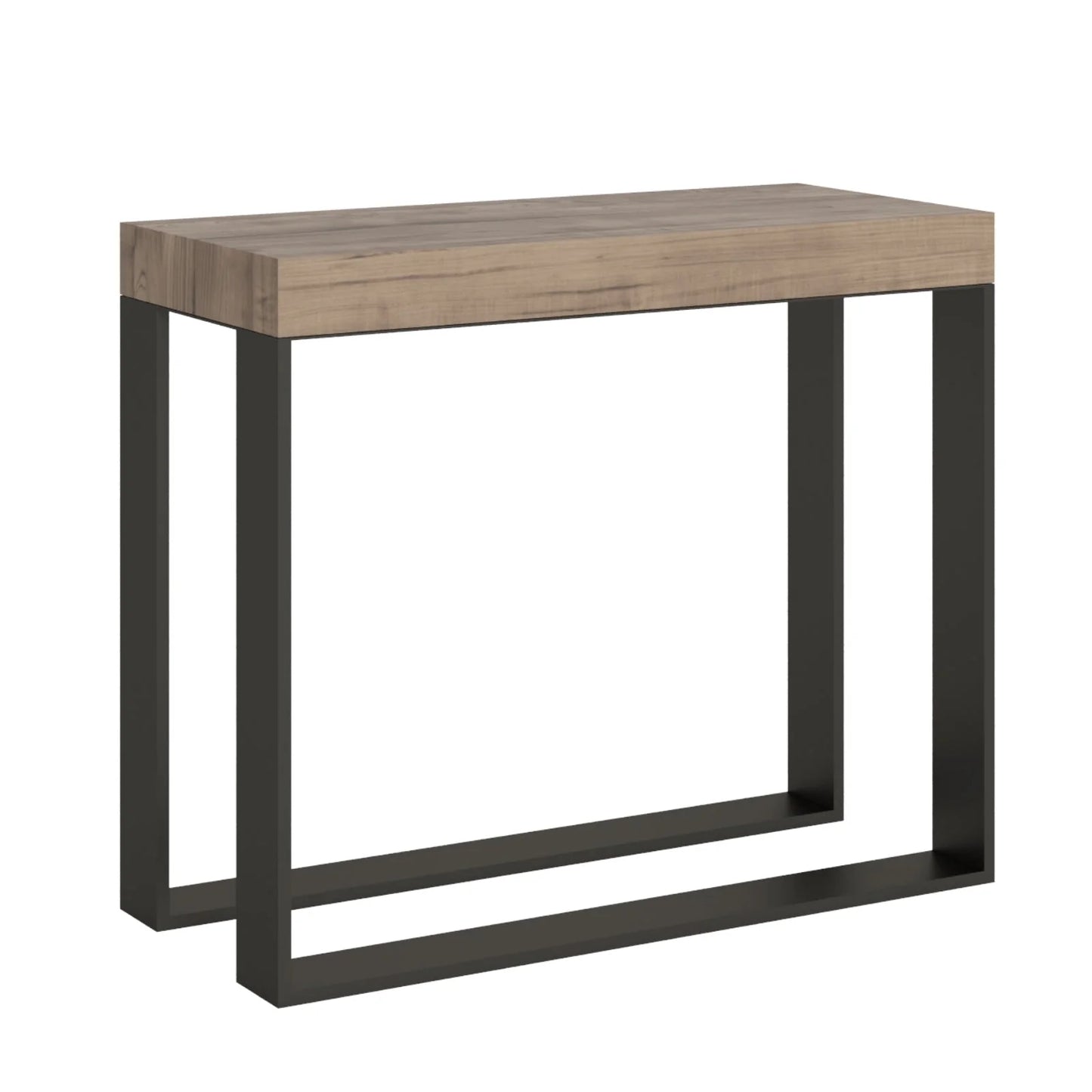 Table console extensible en bois Padova pour salle à manger(Extensible Jusqu'À 190 Cm/Classique/Ciment)