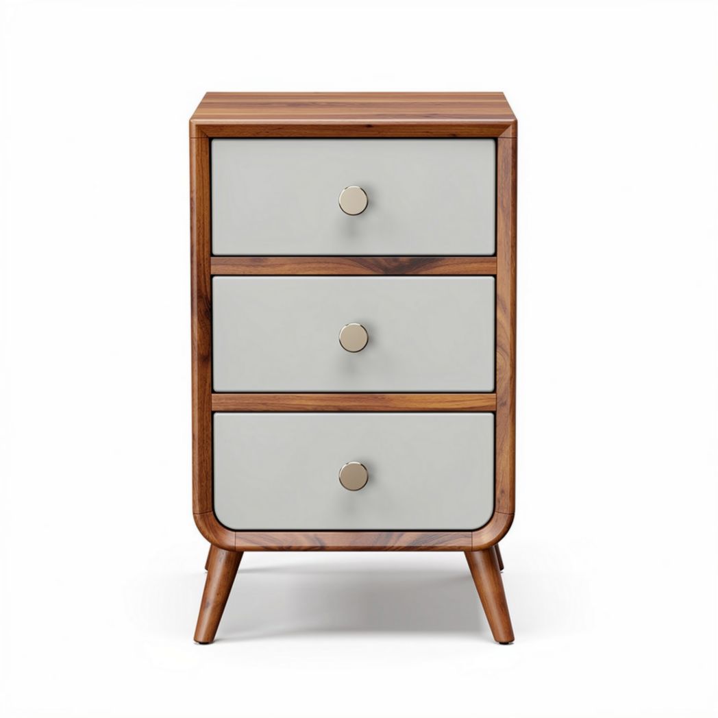 Table de chevet avec tiroirs pour chambre en bois et MDF - 40 x 30 x 60