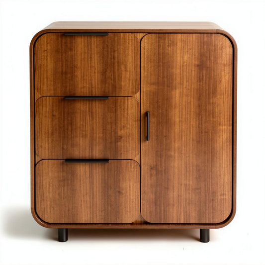 Meuble de rangement en bois avec tiroirs et portes pour salon - 60 x 40 x 80