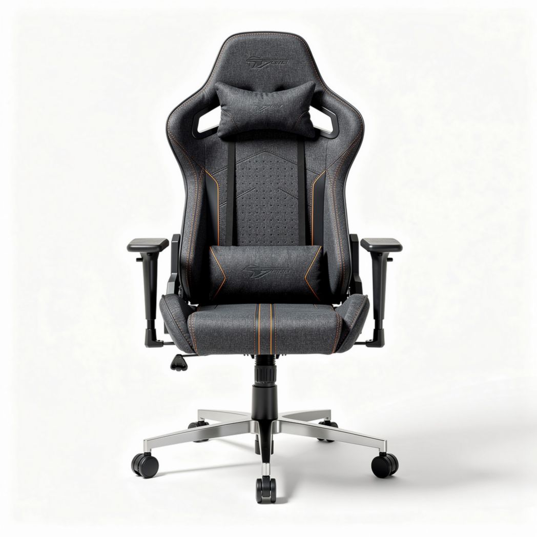 Chaise de bureau ergonomique pour jeu en tissu respirant - 60 x 60 x 130