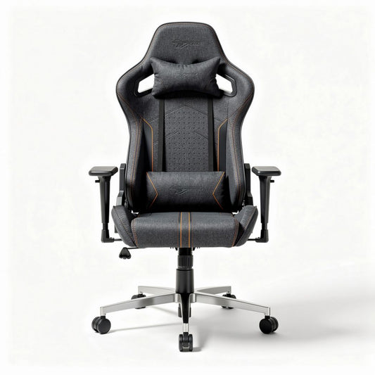 Chaise de bureau ergonomique pour jeu en tissu respirant - 60 x 60 x 130