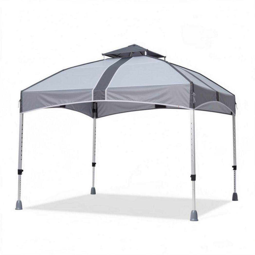 Tente de réception extérieure en polyester - Utilisée pour événements en plein air - Structure en aluminium - 240 x 240 x 250