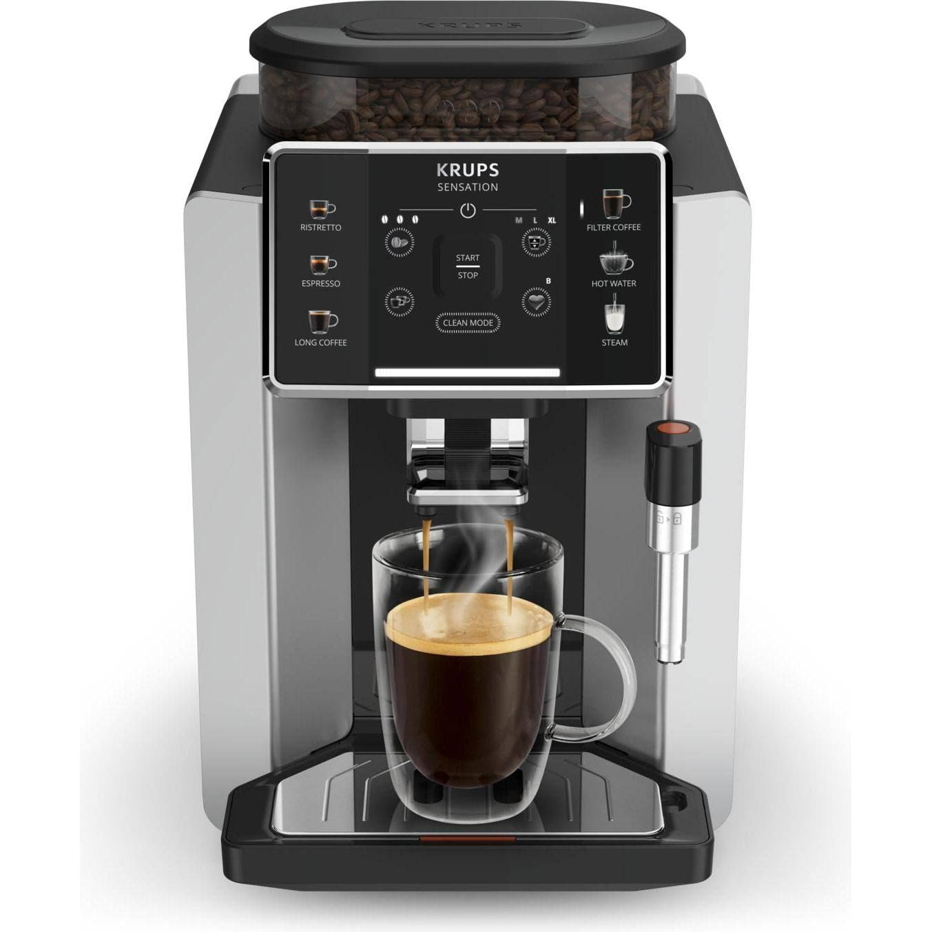 Krups EA910E10 Sensation(Noir/Argent)