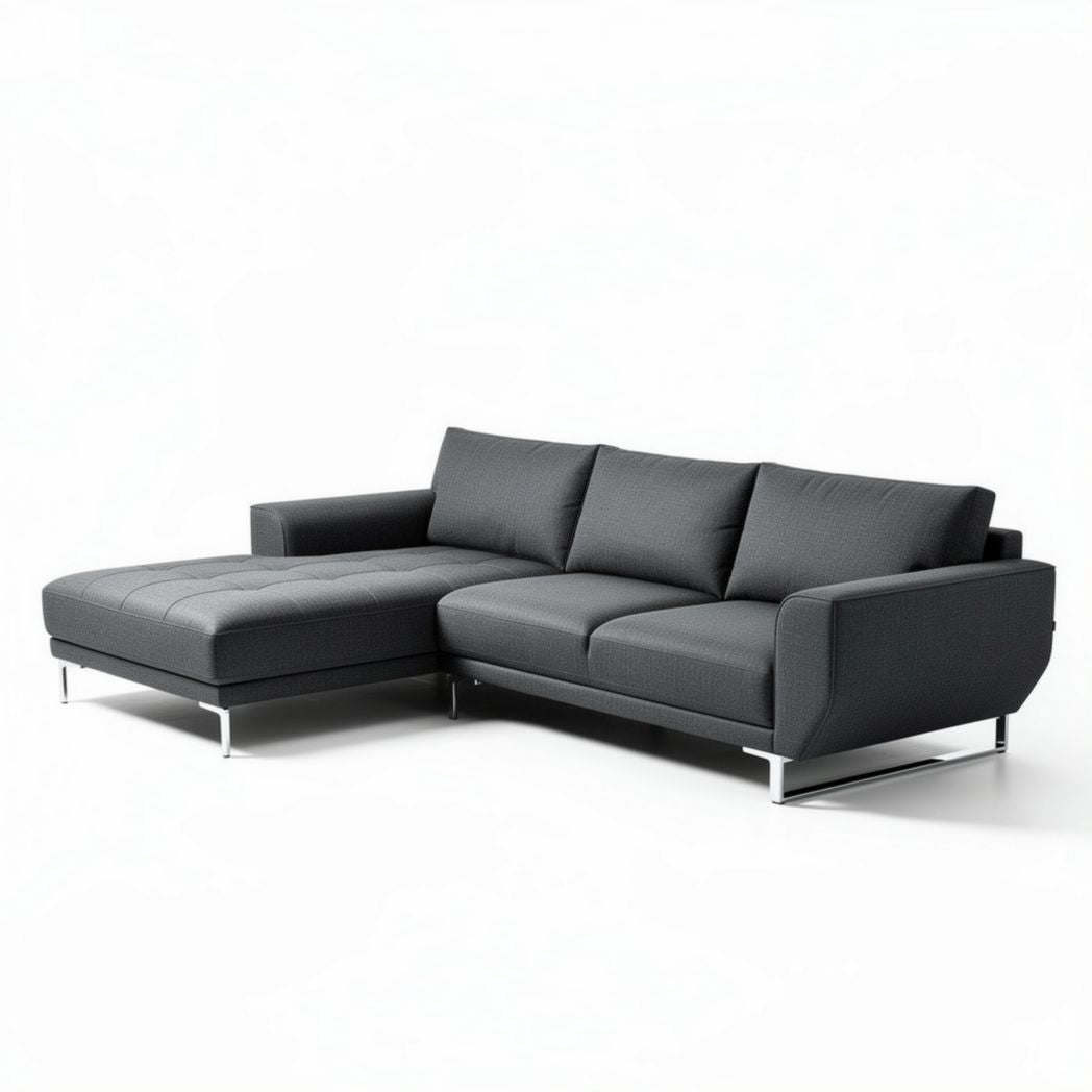 Canapé d'angle en tissu pour salon - 250 x 100 x 85