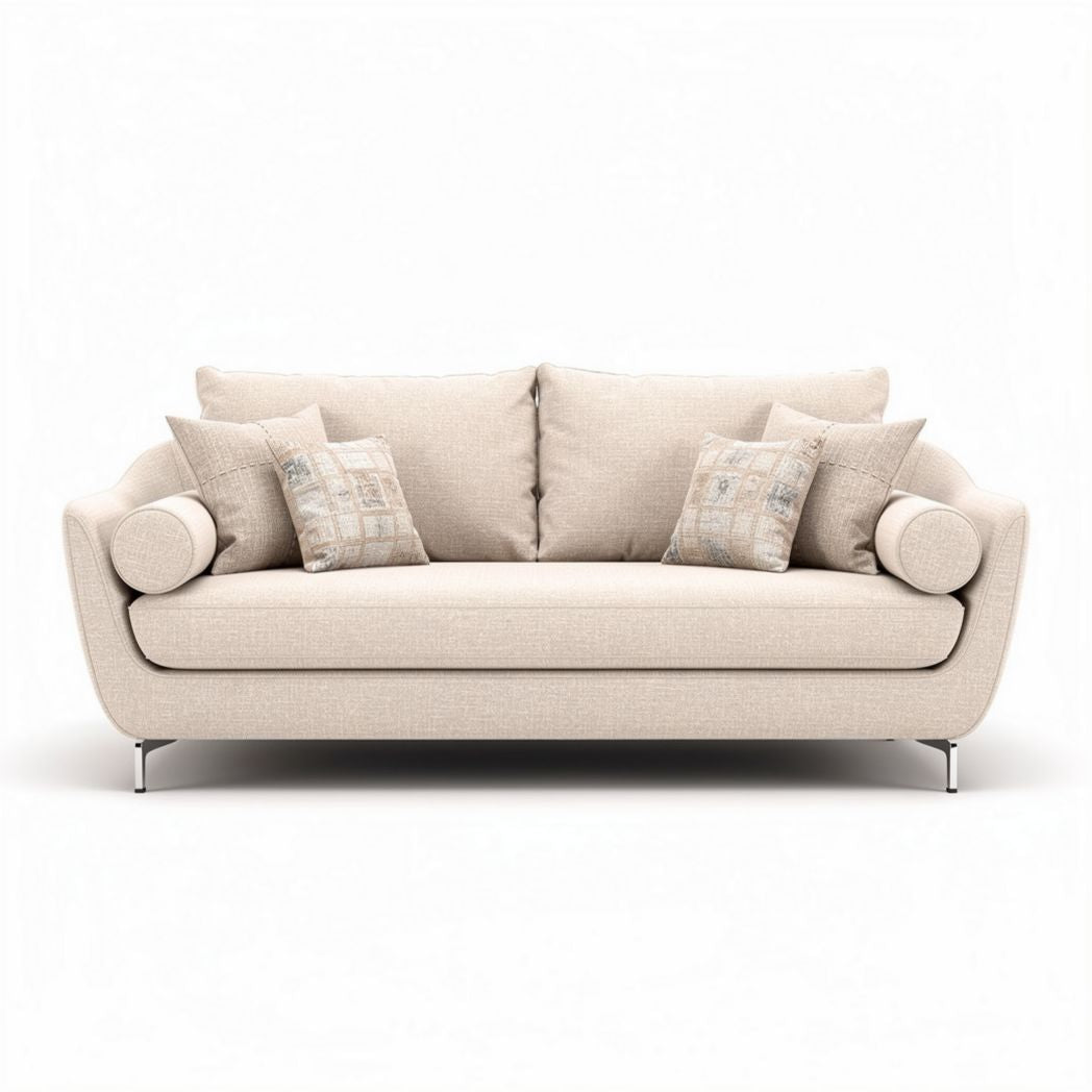 Canapé en tissu pour salon avec coussins décoratifs - 190 x 85 x 85