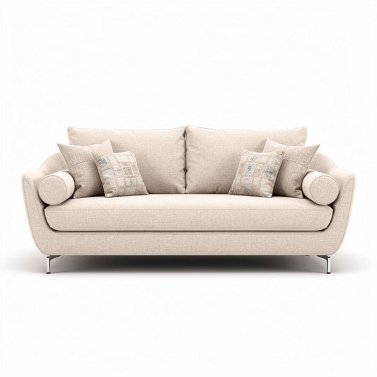 Canapé en tissu pour salon avec coussins décoratifs - 190 x 85 x 85