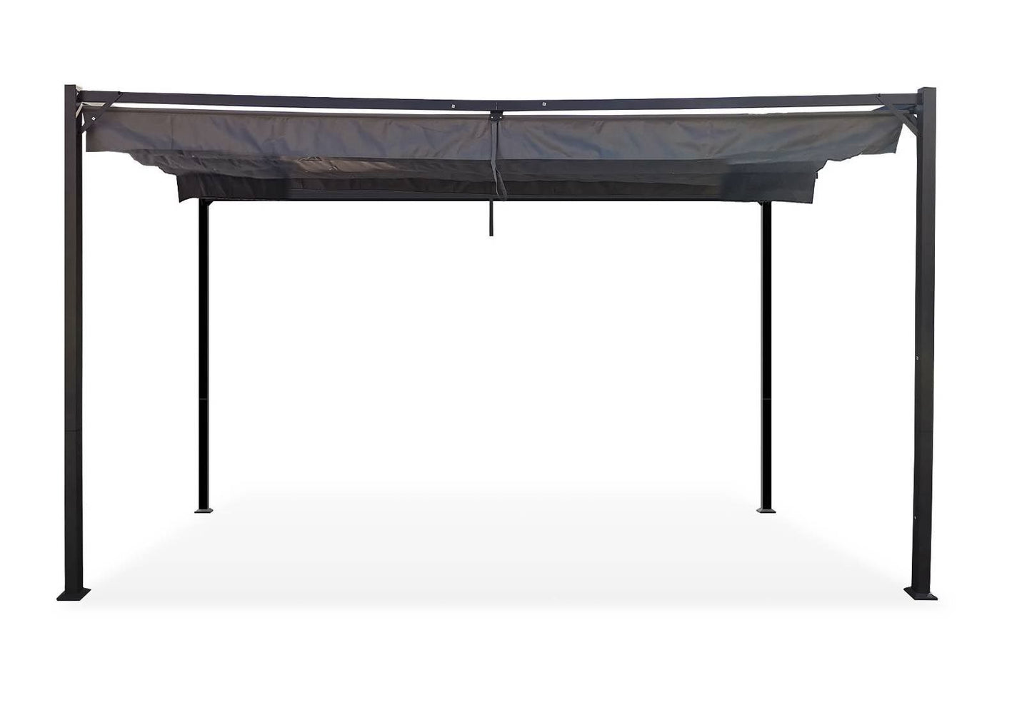 Freestanding pergola Noosa 4x3m light grey canvas roof(Gris Clair/Noir)